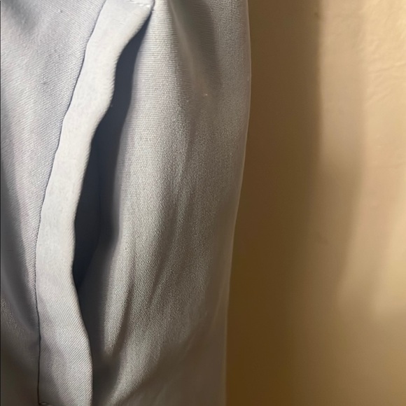 Gray Ruched Midi Sundress with Flutter Sleeves - Picture 10 of 14